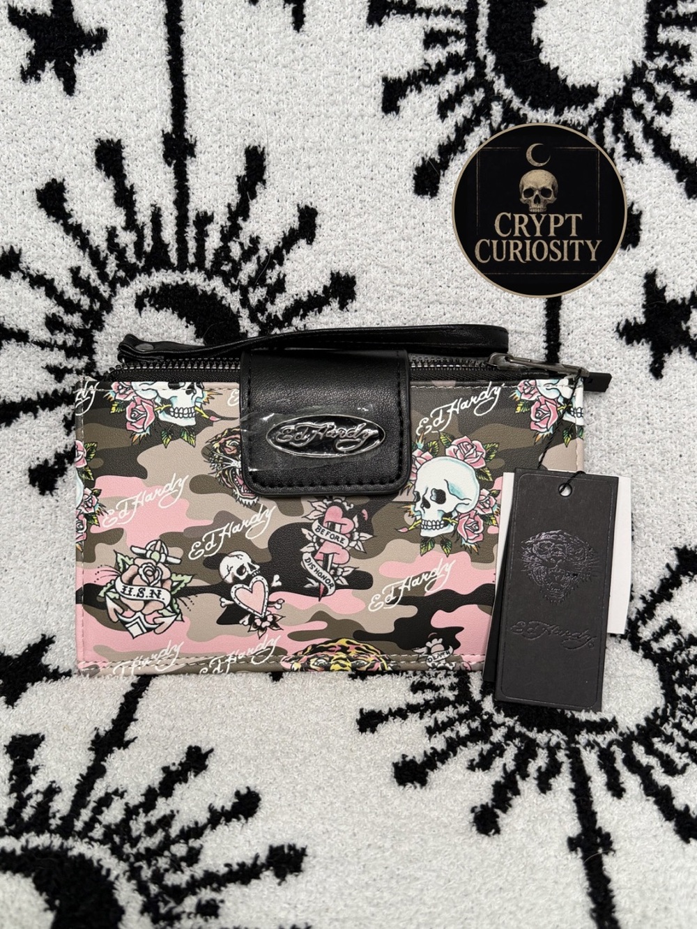 Ed Hardy Camo Wristlet Wallet